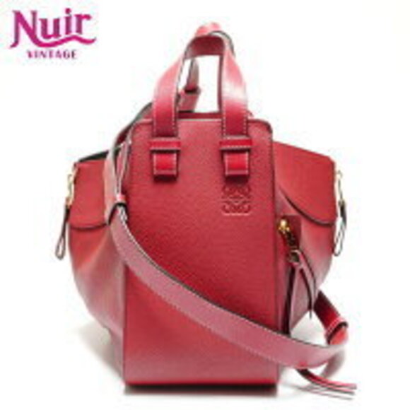 Loewe Handbags - LOEWE Hammock Leather Shoulder Bag Red